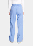 Cherokee Core Stretch Mid Rise Pull-On Cargo Scrub Trousers WWE4005-Ceil-Back