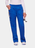 Cherokee Core Stretch Mid Rise Pull-On Cargo Scrub Trousers WWE4005-Royal