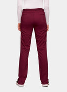 Cherokee WW Revolution Mid Rise Tapered Leg Drawstring Scrub Trousers WWE105-Wine-Back