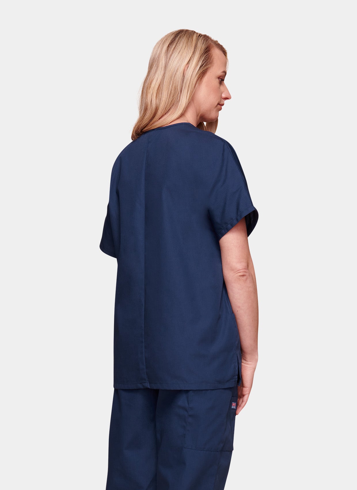 Cherokee Unisex Scrub Top - Navy - Back