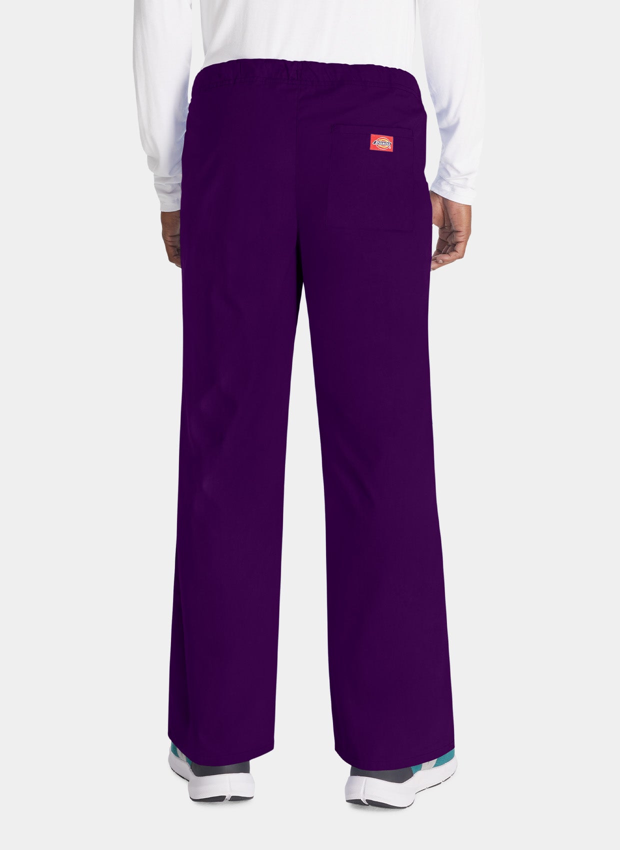 Dickies EDS Signature Unisex Drawstring Scrub Trousers 83006-Eggplant-Back