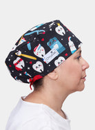 ChrysVal Long Hair Scrub Hat - Happy Teeth - Women