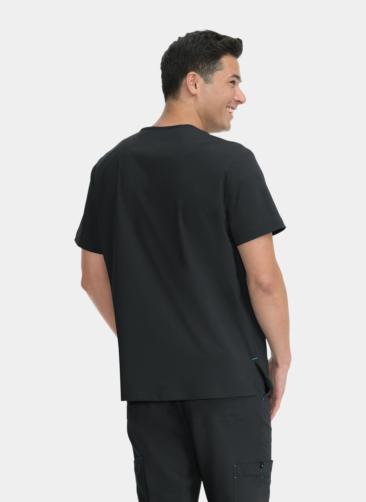 Koi Basics Bryan Scrub Top - Black - Back