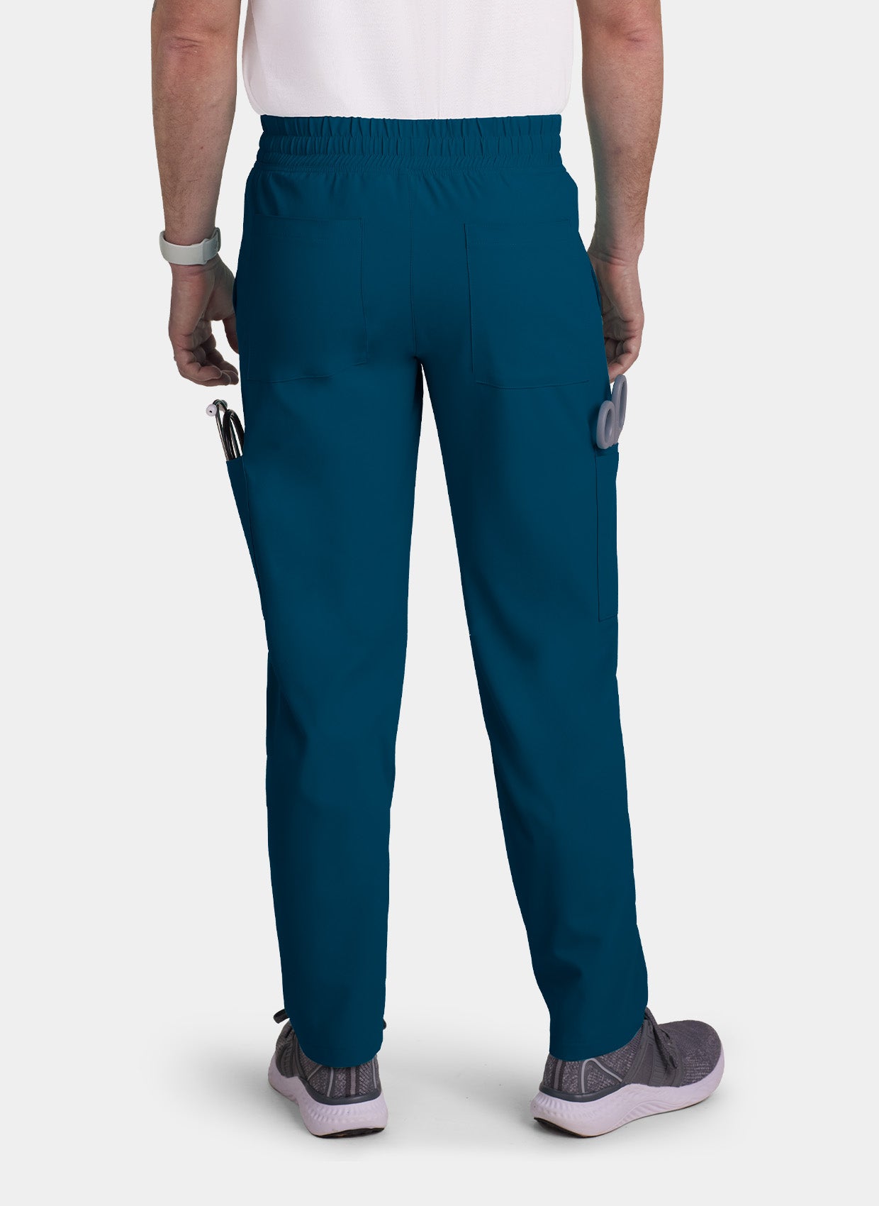 Koi Cureology Neuro Cargo Scrub Trousers - Caribbean  - back