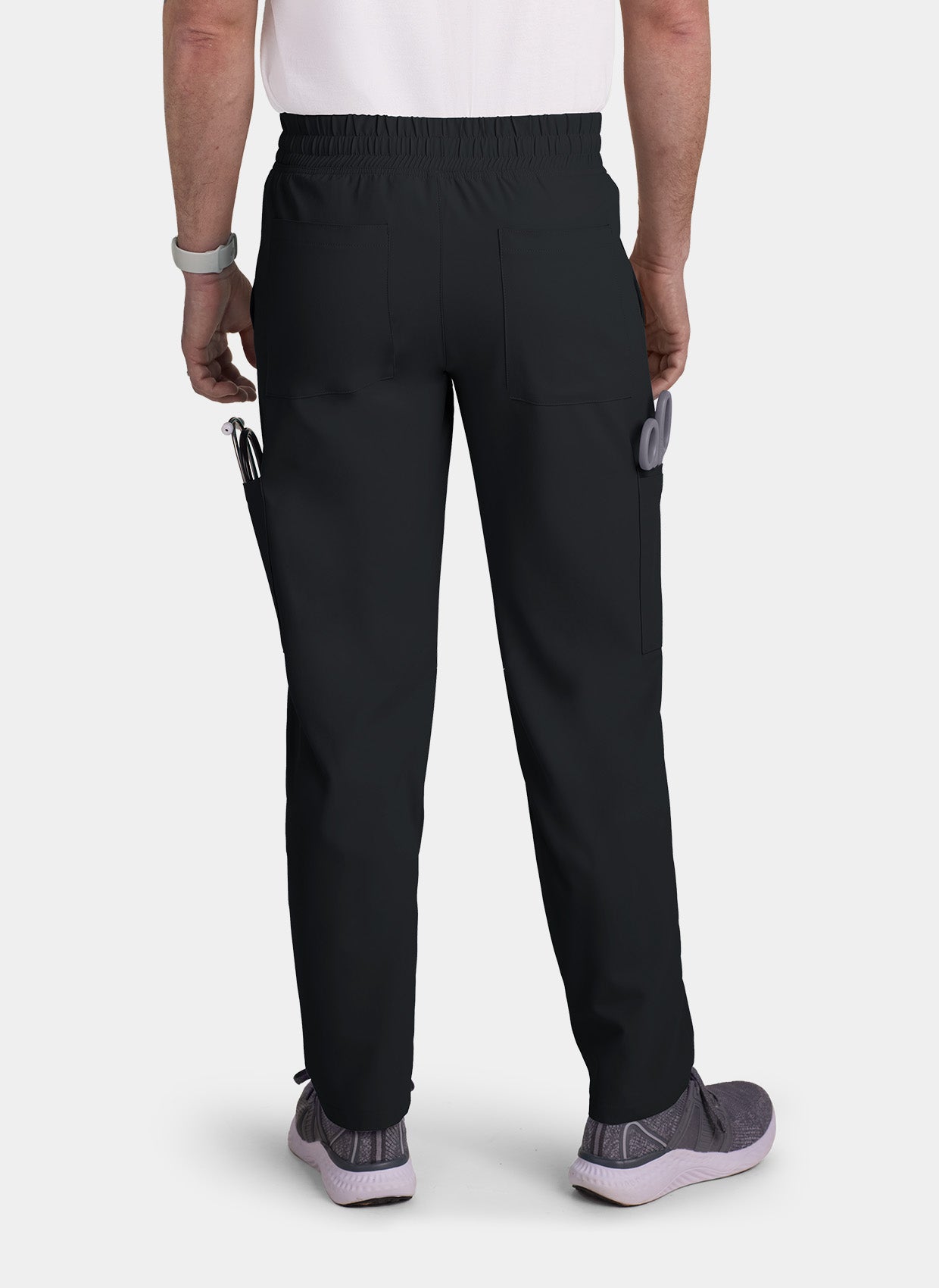 Koi Cureology Neuro Cargo Scrub Trousers - Black - back