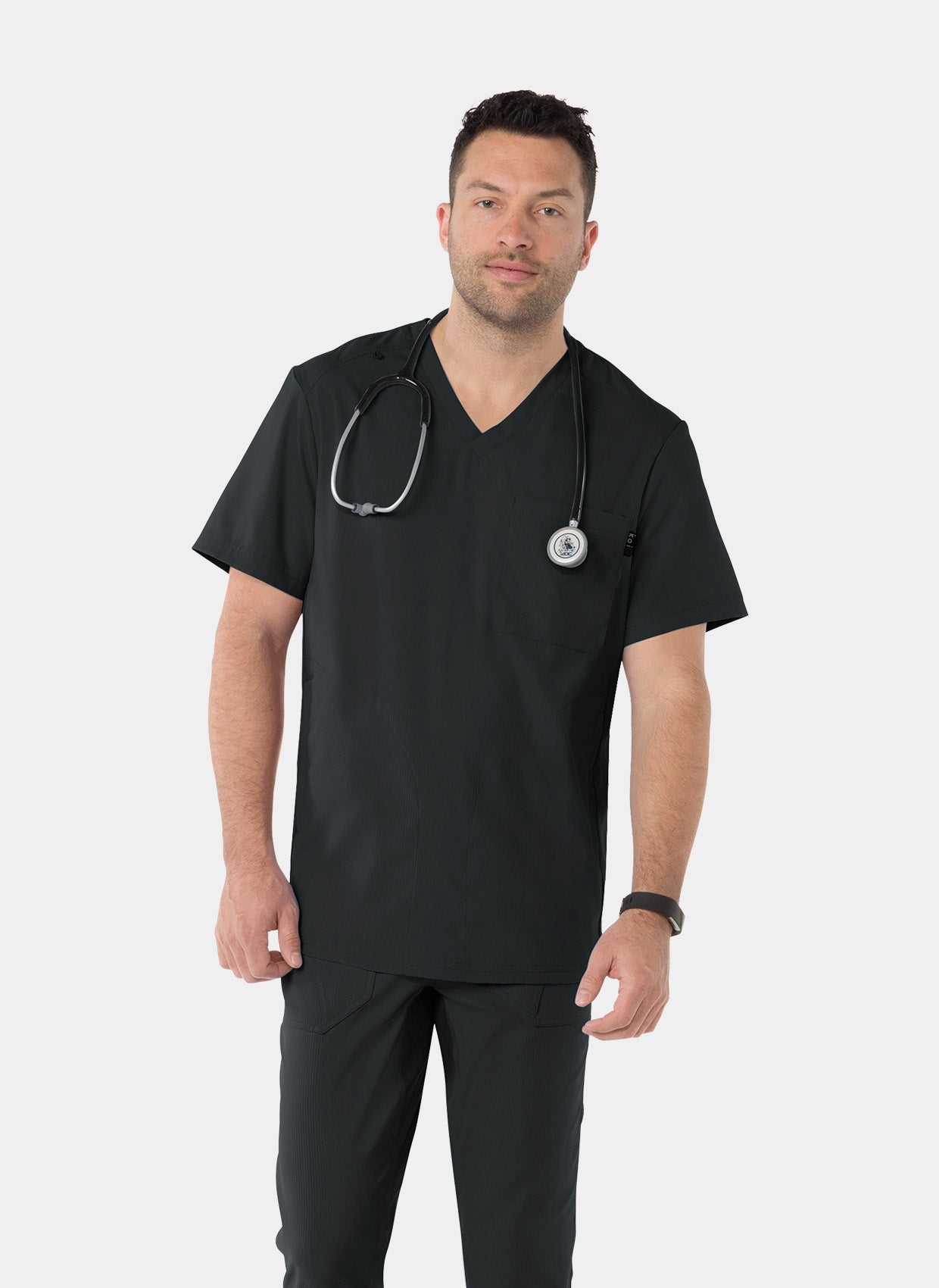 Koi Lite Force Scrub Top - Black 