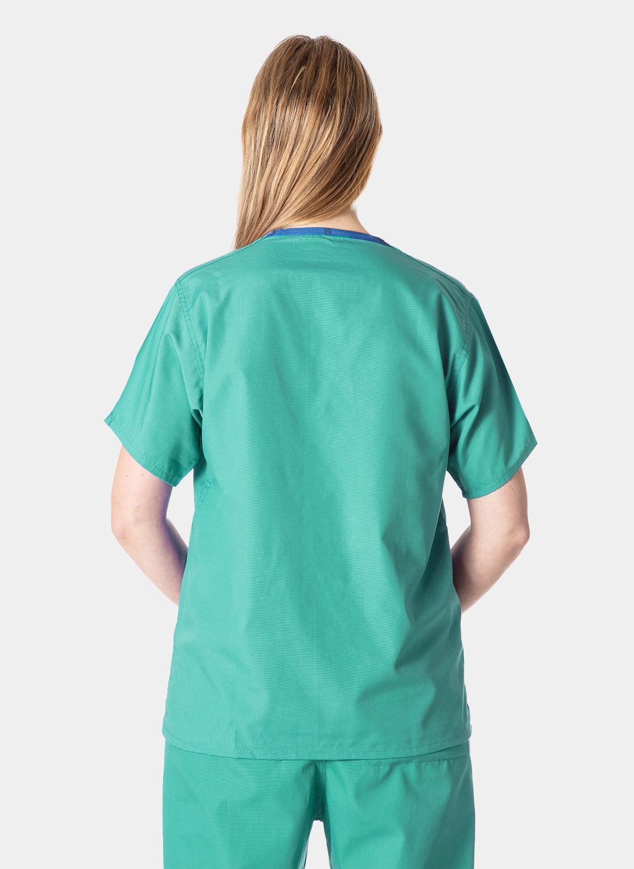 Budget Scrub Top - Mid Green - Back 