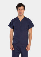 Budget Scrub Top - Navy - Front 