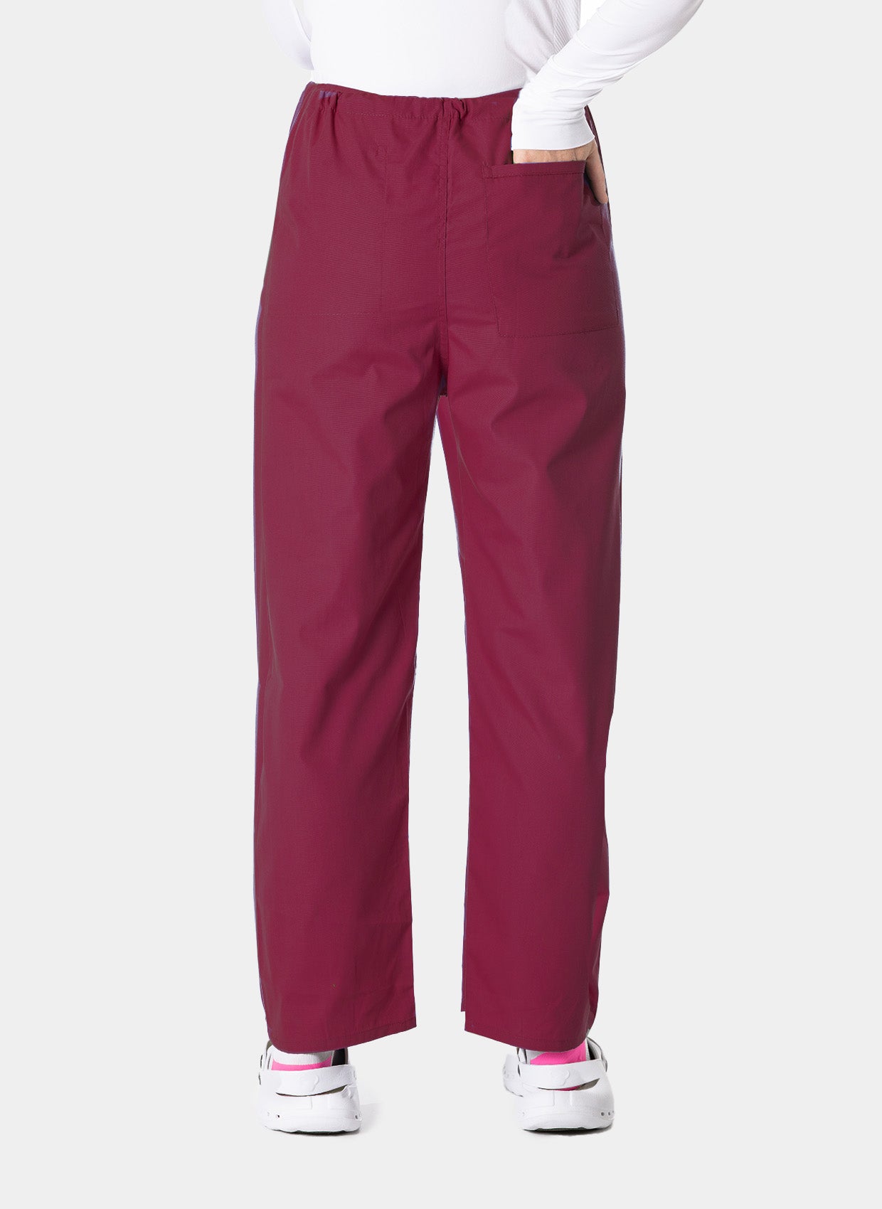 Budget Scrub Trousers - Raspberry - Back 