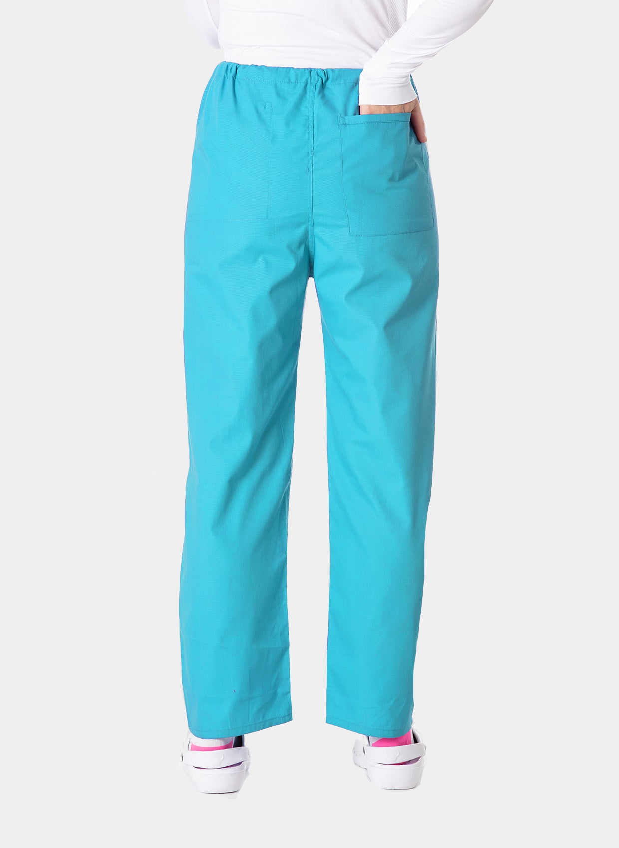 Budget Scrub Trousers - Turquoise - Back 