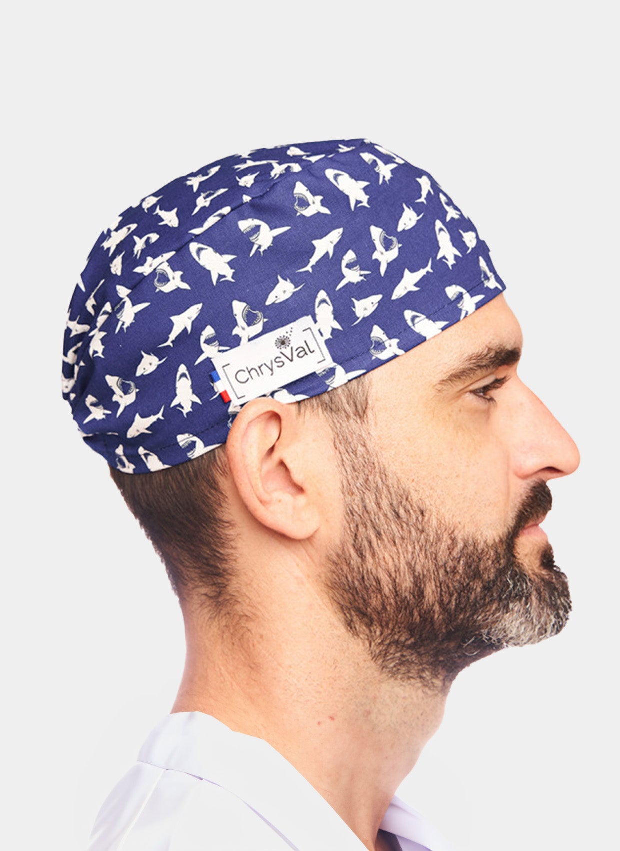 ChrysVal Short Scrub Hat - Sharks - Men