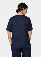 HappyFIT Unisex Scrub Top - Navy - Back