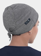 Koi Unisex Scrub Hat - Heather Grey - Back