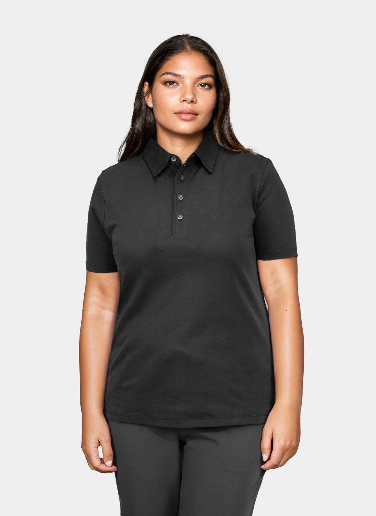 Tee Jays Pima Cotton Unisex Polo Shirt - Black - Women