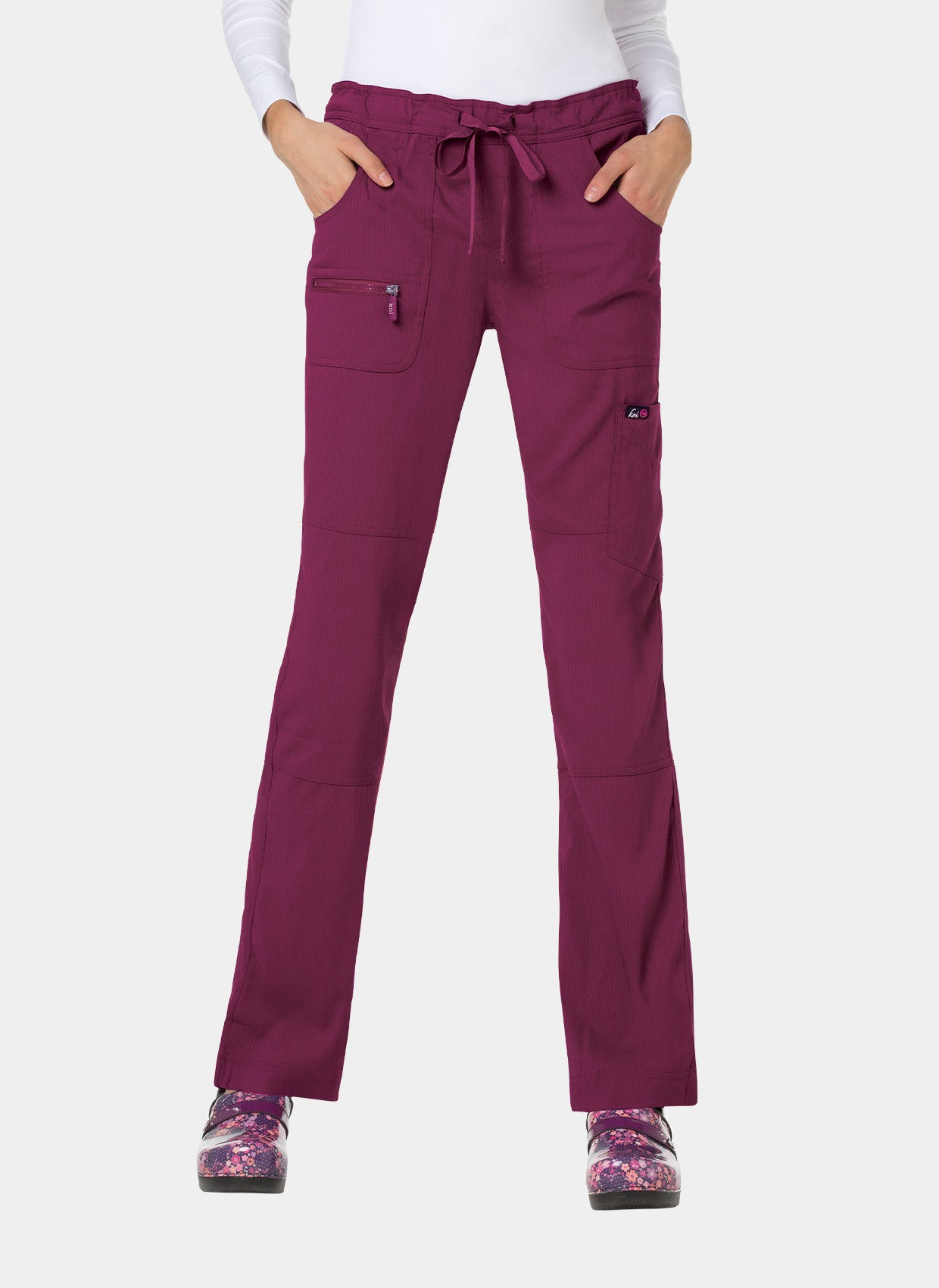 Koi Lite Peace Scrub Trousers - WIne 