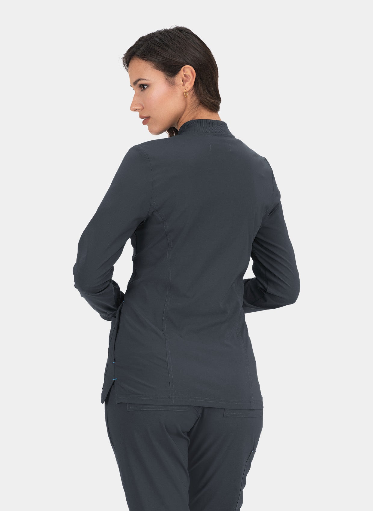 Koi Basics Andrea Scrub Jacket - Charcoal - Back 