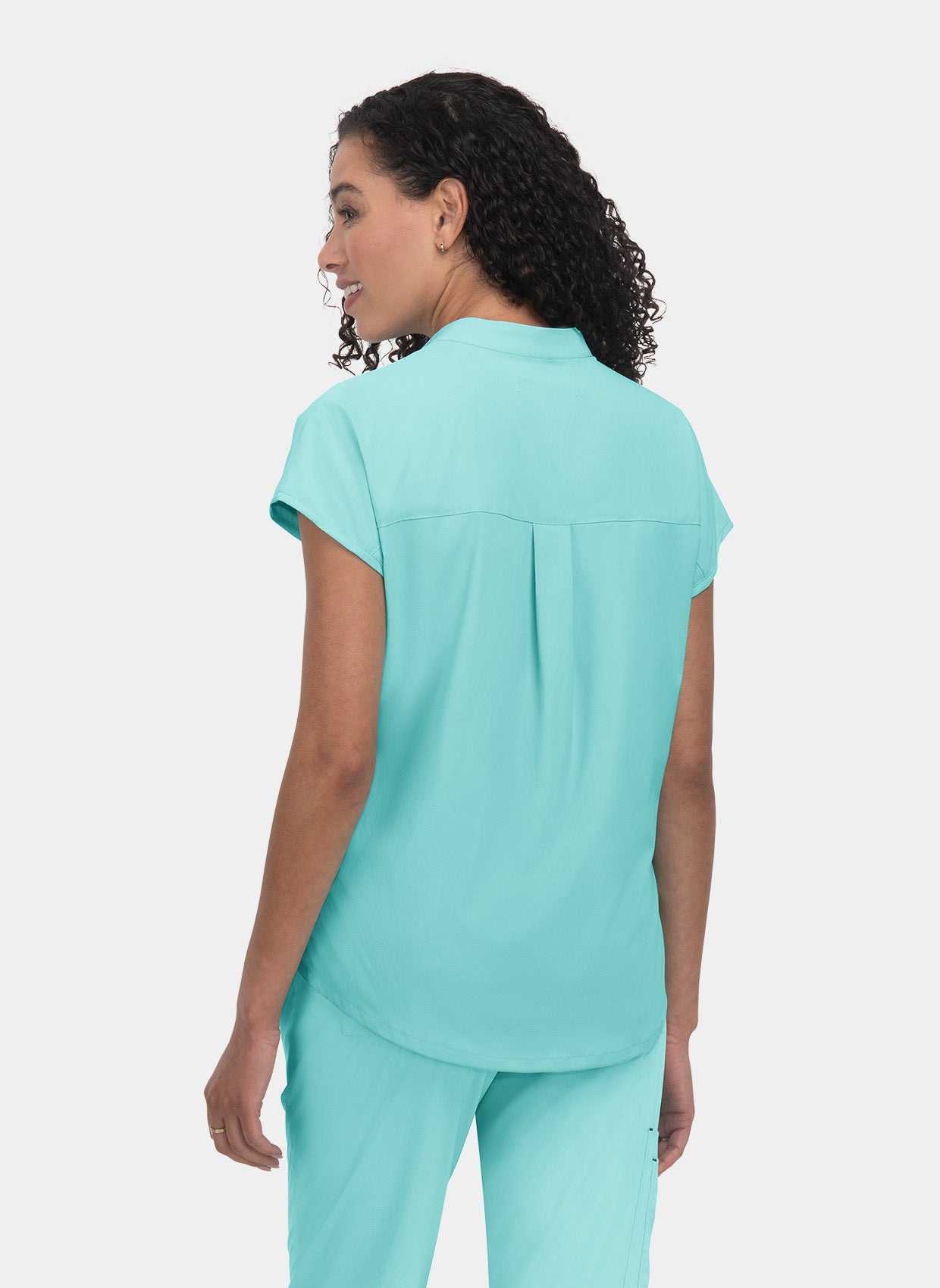 Koi Basics Ari Scrub Top - Fresh Mint - Back 