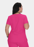 Koi Basics Becca Scrub Top - Flamingo - Back