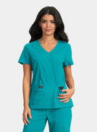 Koi Basics Becca Scrub Top - Teal