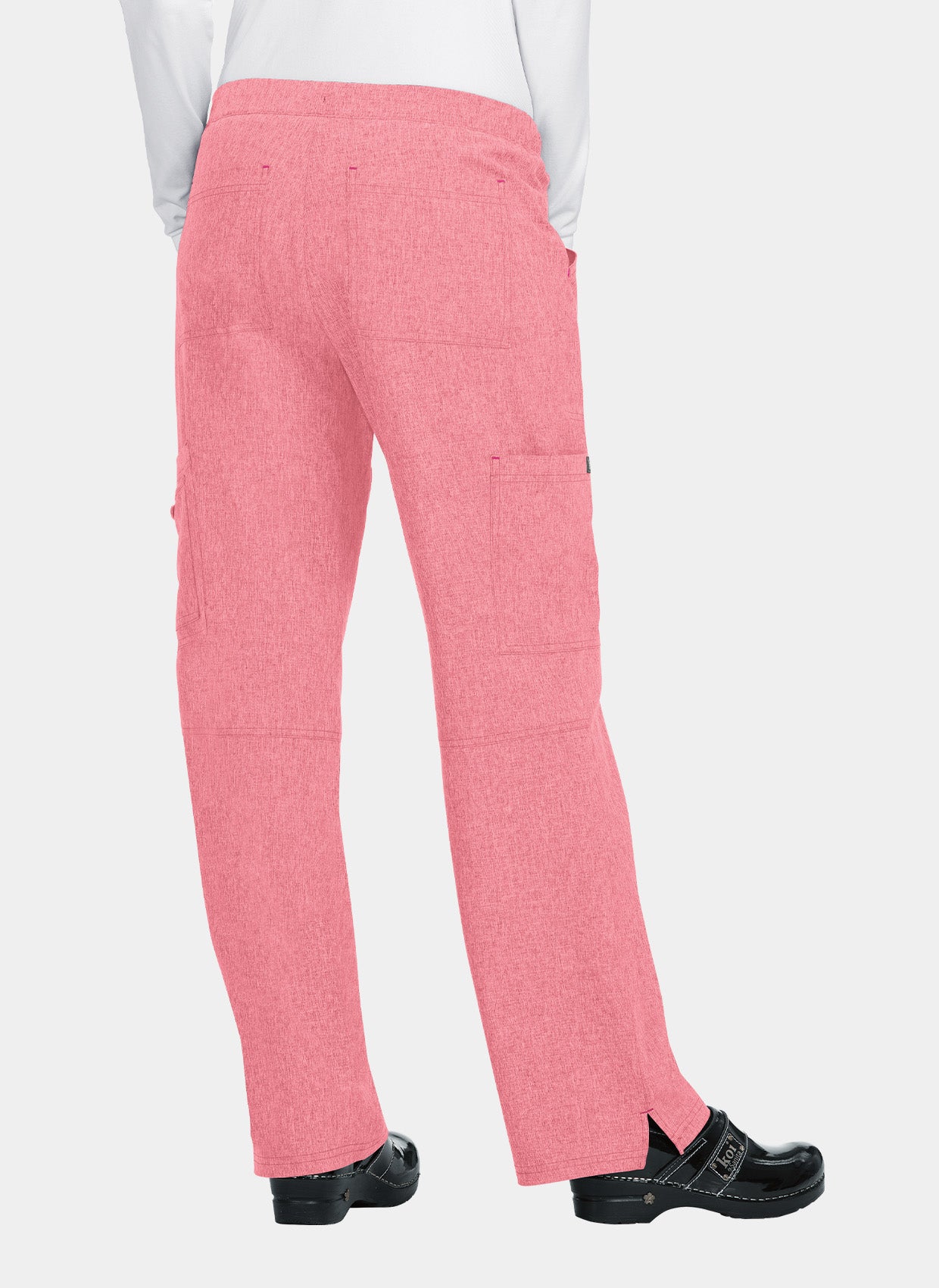 Koi Basics Holly Scrub Trousers - Heather Soft Pink - Back 