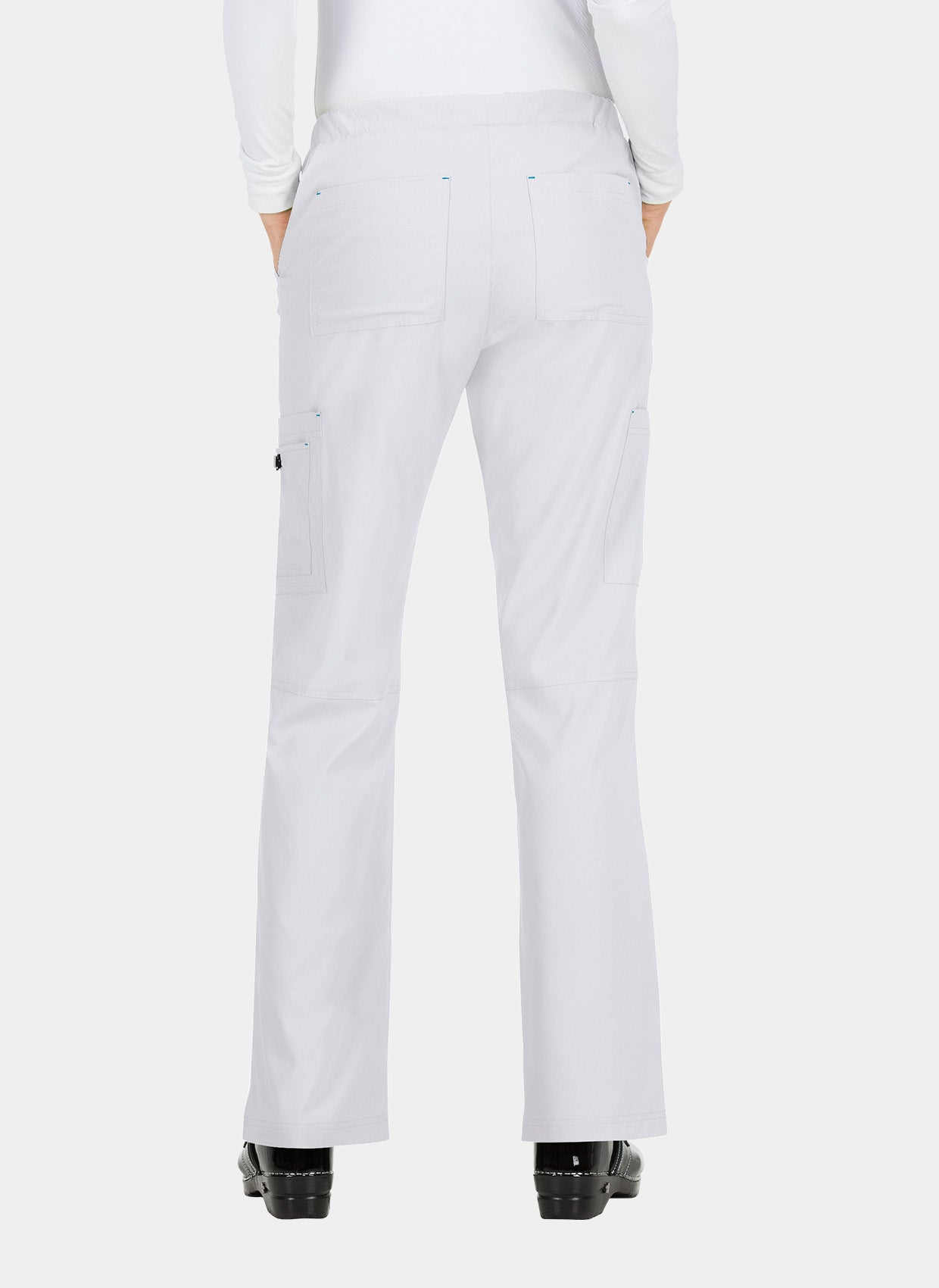 Koi Basics Holly Scrub Trousers - White - Back 