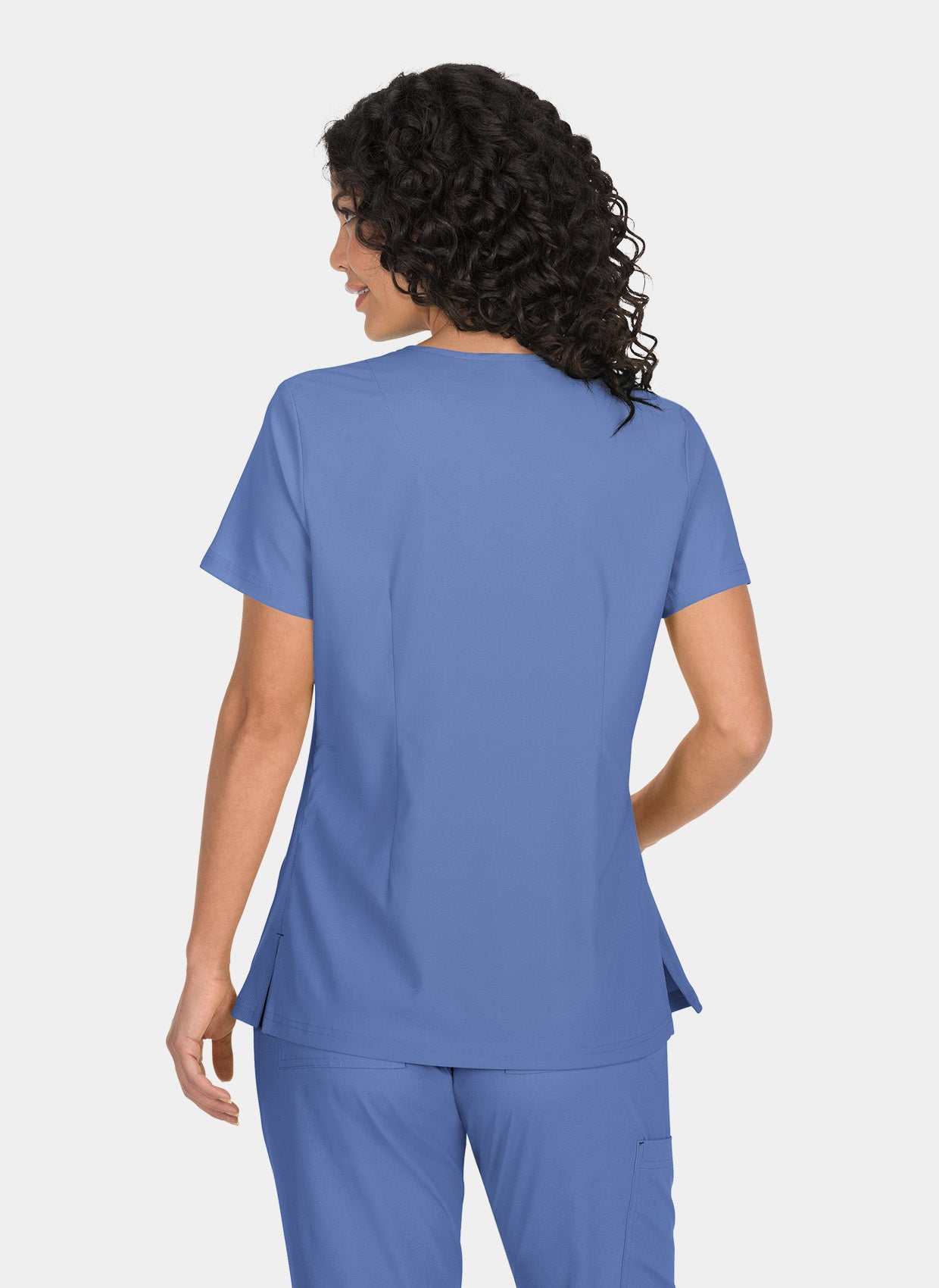 Koi Basics Katie Scrub Top - True Ceil - Back 