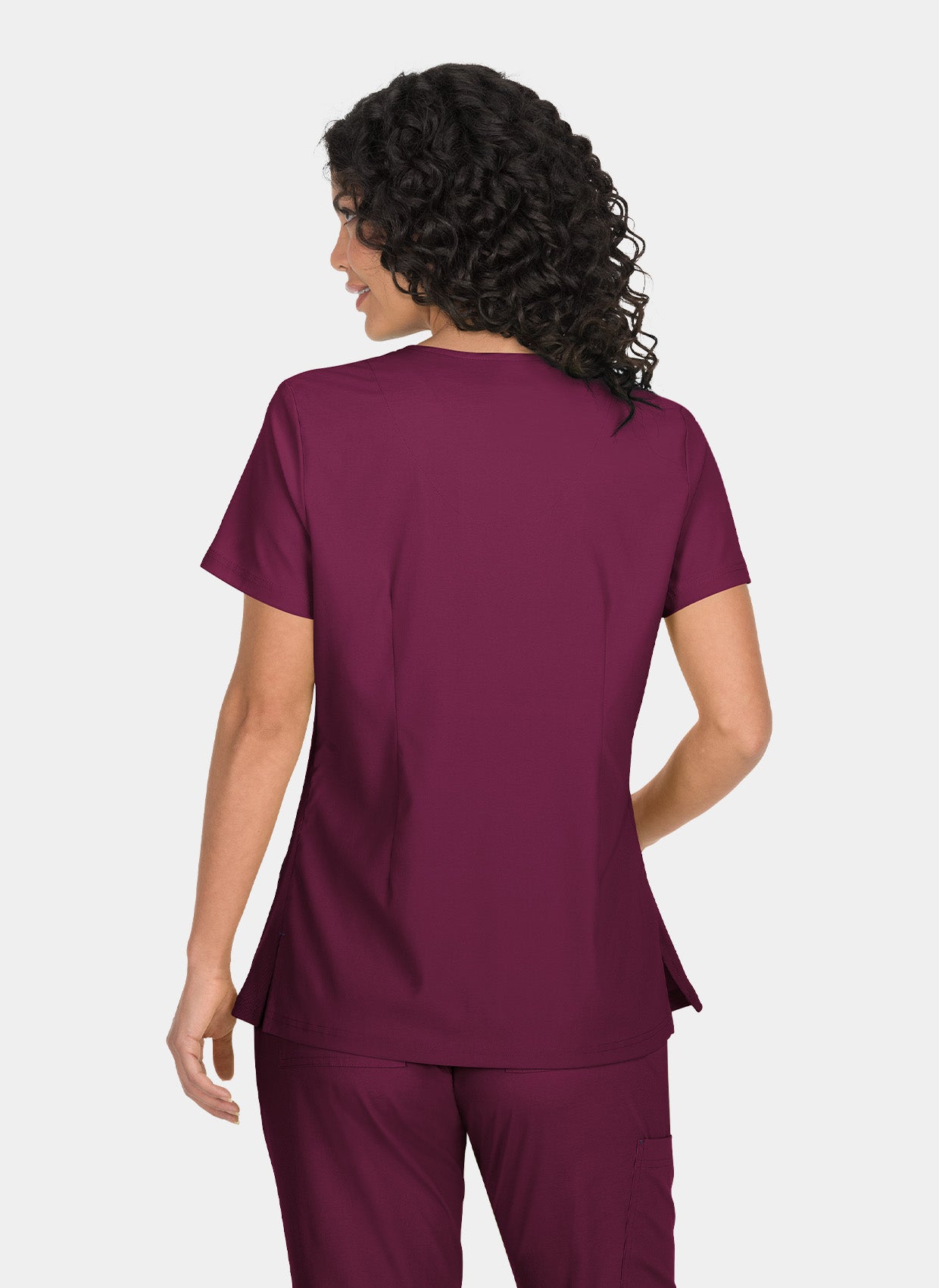 Koi Basics Katie Scrub Top - Wine 