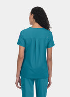 Koi Cureology Aura Scrub Top - Teal - Back