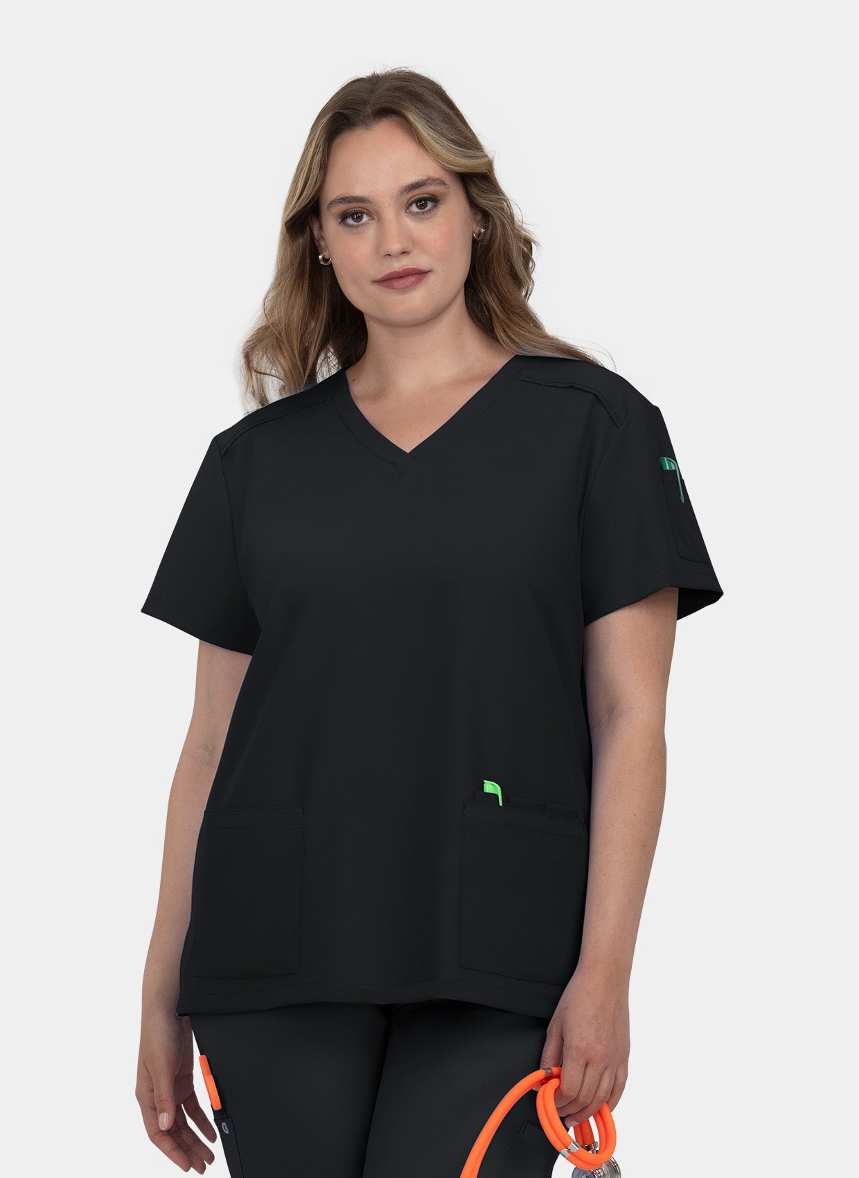 Koi Cureology Cardi Scrub Top - Black