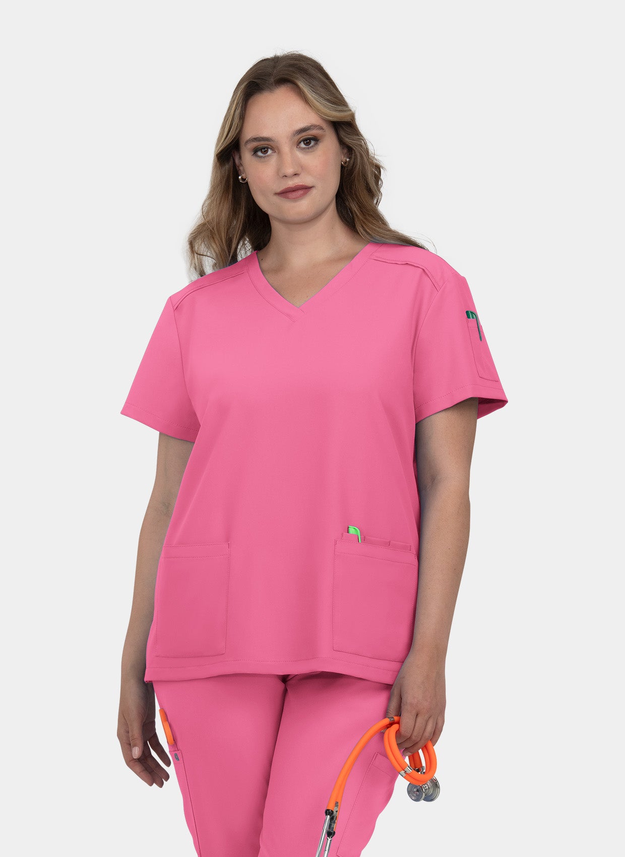 Koi Cureology Cardi Scrub Top - Carnation