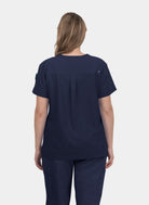 Koi Cureology Cardi Scrub Top - Navy - back