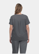 Koi Cureology Cardi Scrub Top - Pewter - back