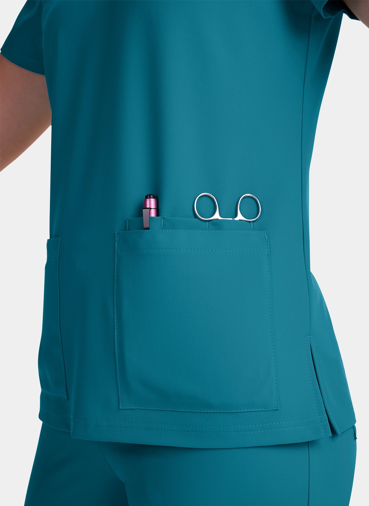 Koi Cureology Cardi Scrub Top - Teal - zoom