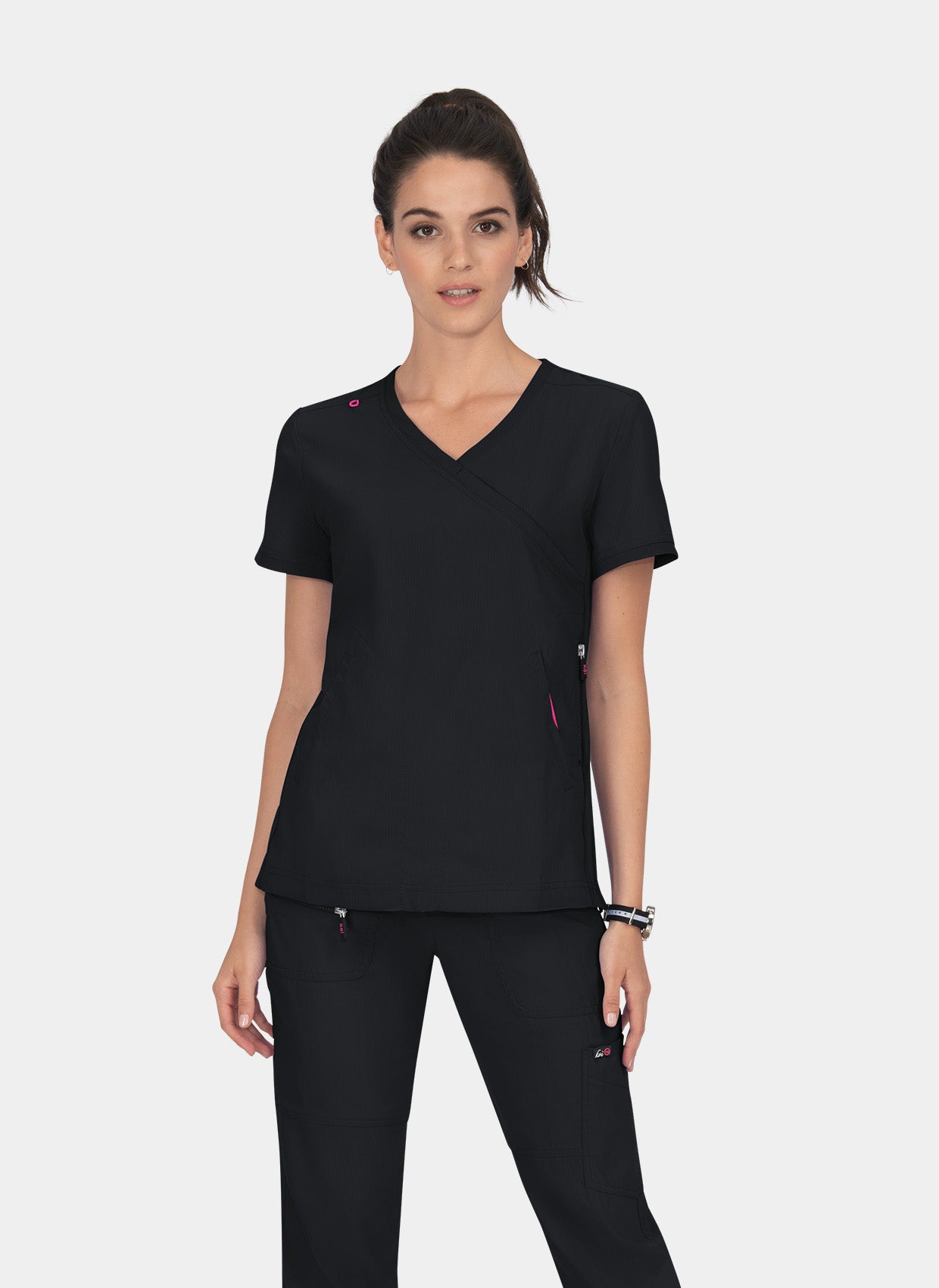 Koi Lite Philosophy Scrub Top - Black 