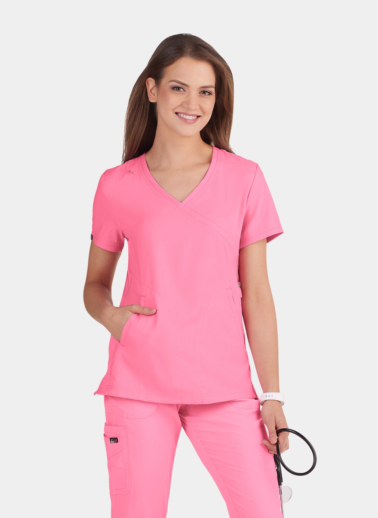 Koi Lite Philosophy Scrub Top - Peony Pink 