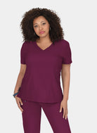 Koi Lite Philosophy Scrub Top - Wine 