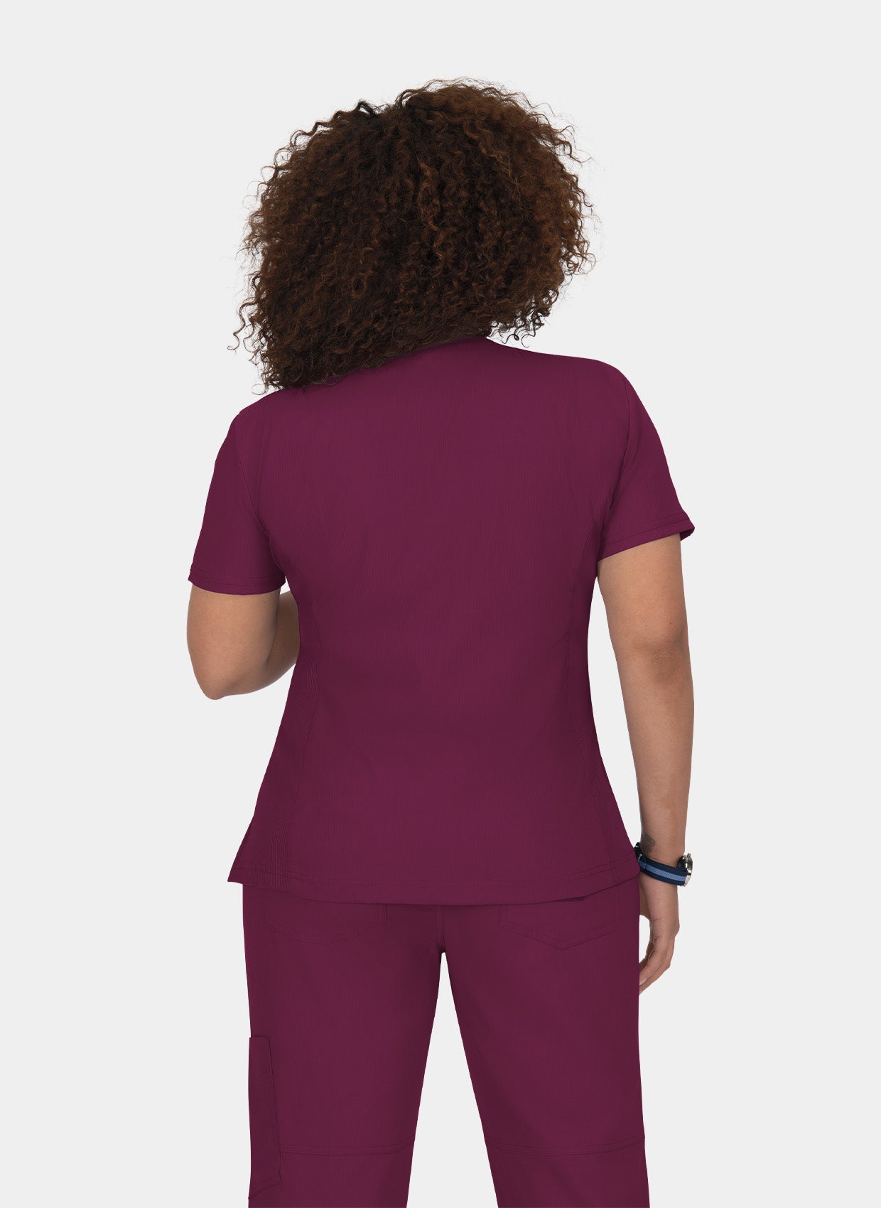 Koi Lite Philosophy Scrub Top - Wine - Back 