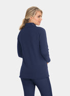 Koi Lite Wellness Scrub Jacket - Navy - Back 