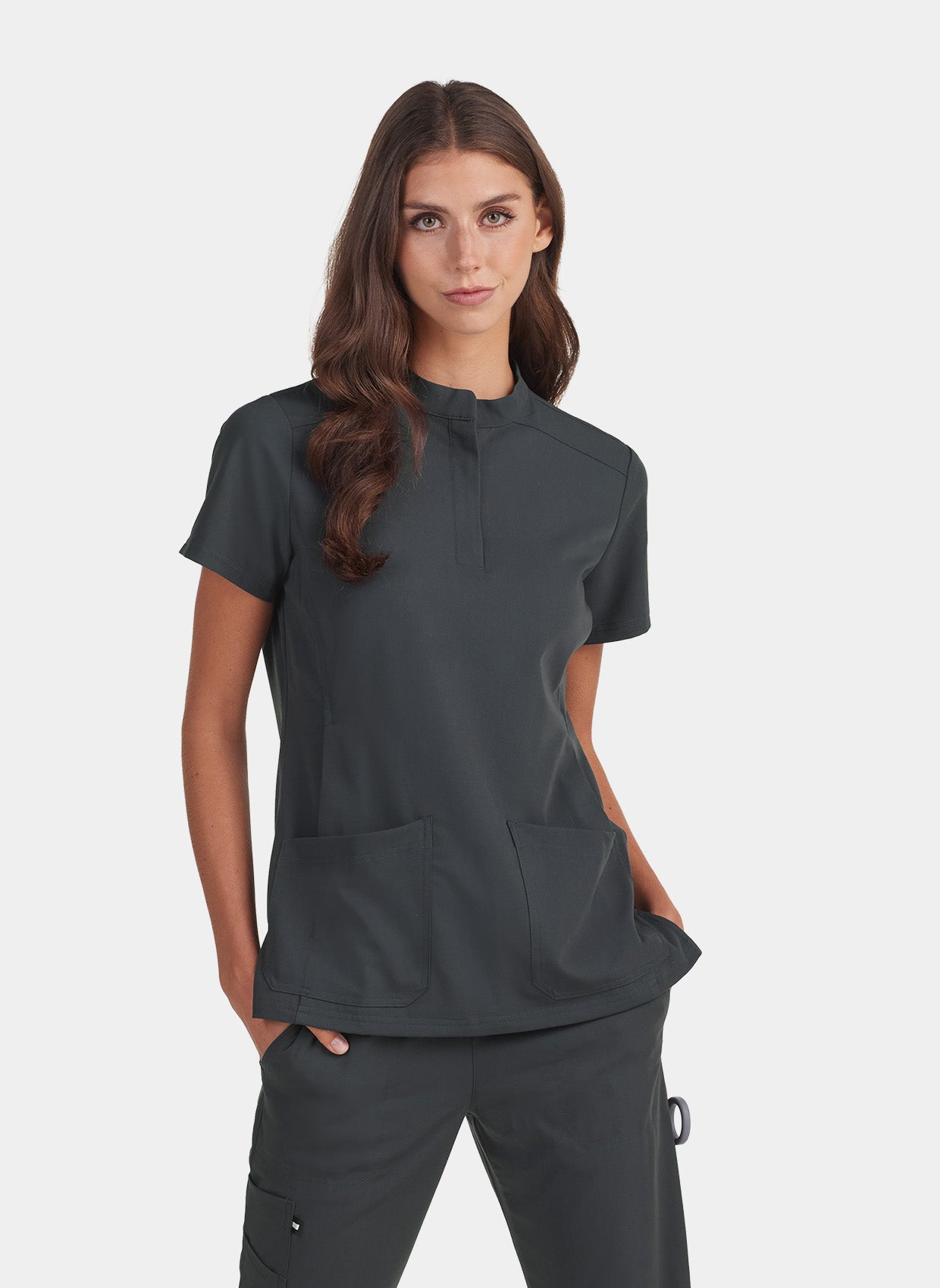 Koi Next Gen Driven Scrub Top - Charcoal