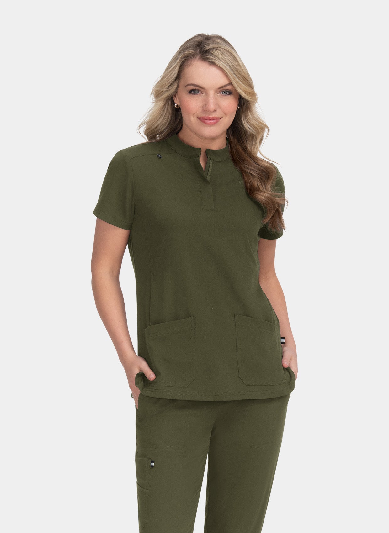 Koi Next Gen Driven Scrub Top - Olive 