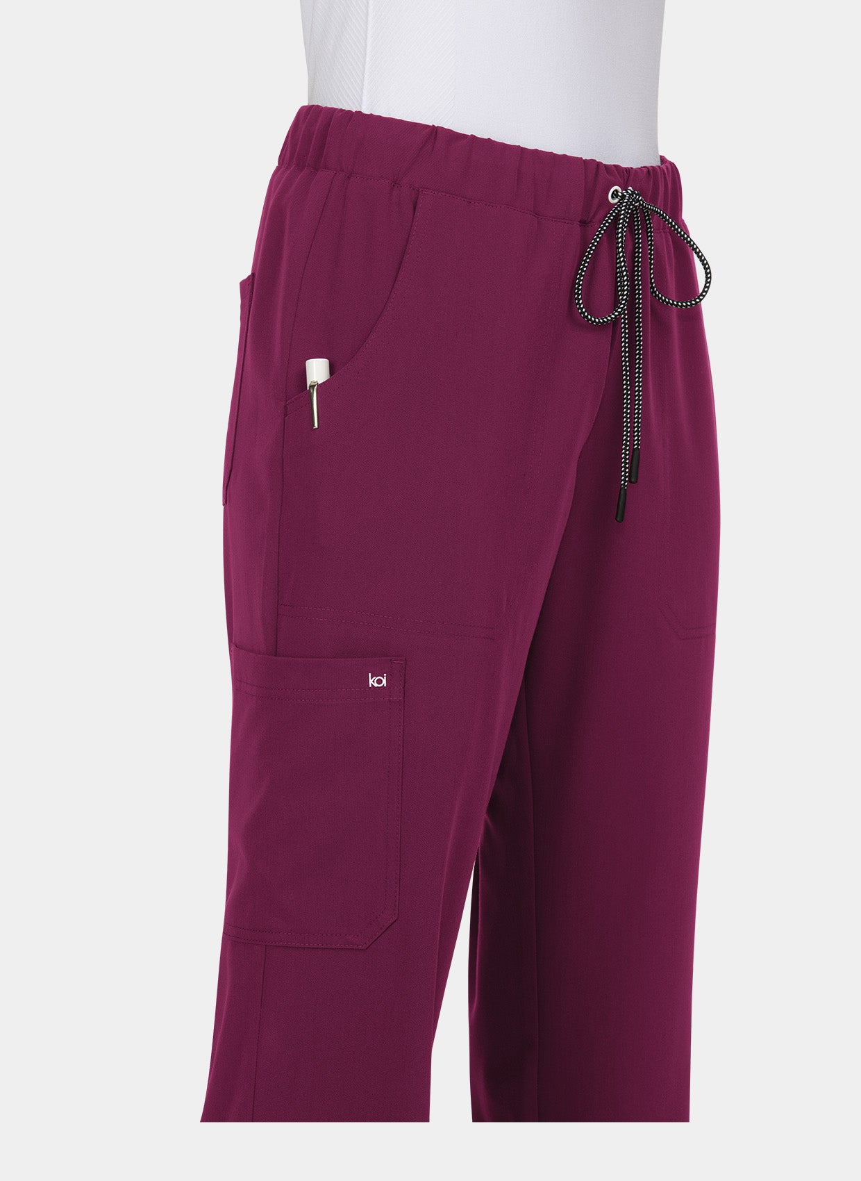 Koi Next Gen Everyday Hero Scrub Trousers - Wine - zoom