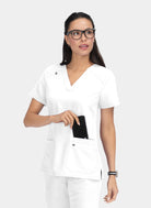 Koi Next Gen Hustle And Heart Scrub Top - White