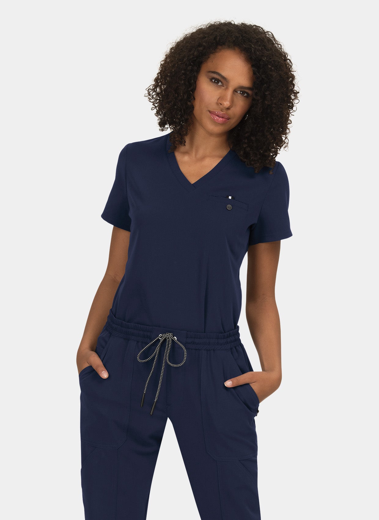 Koi Next Gen Ready To Work Scrub Top- Navy