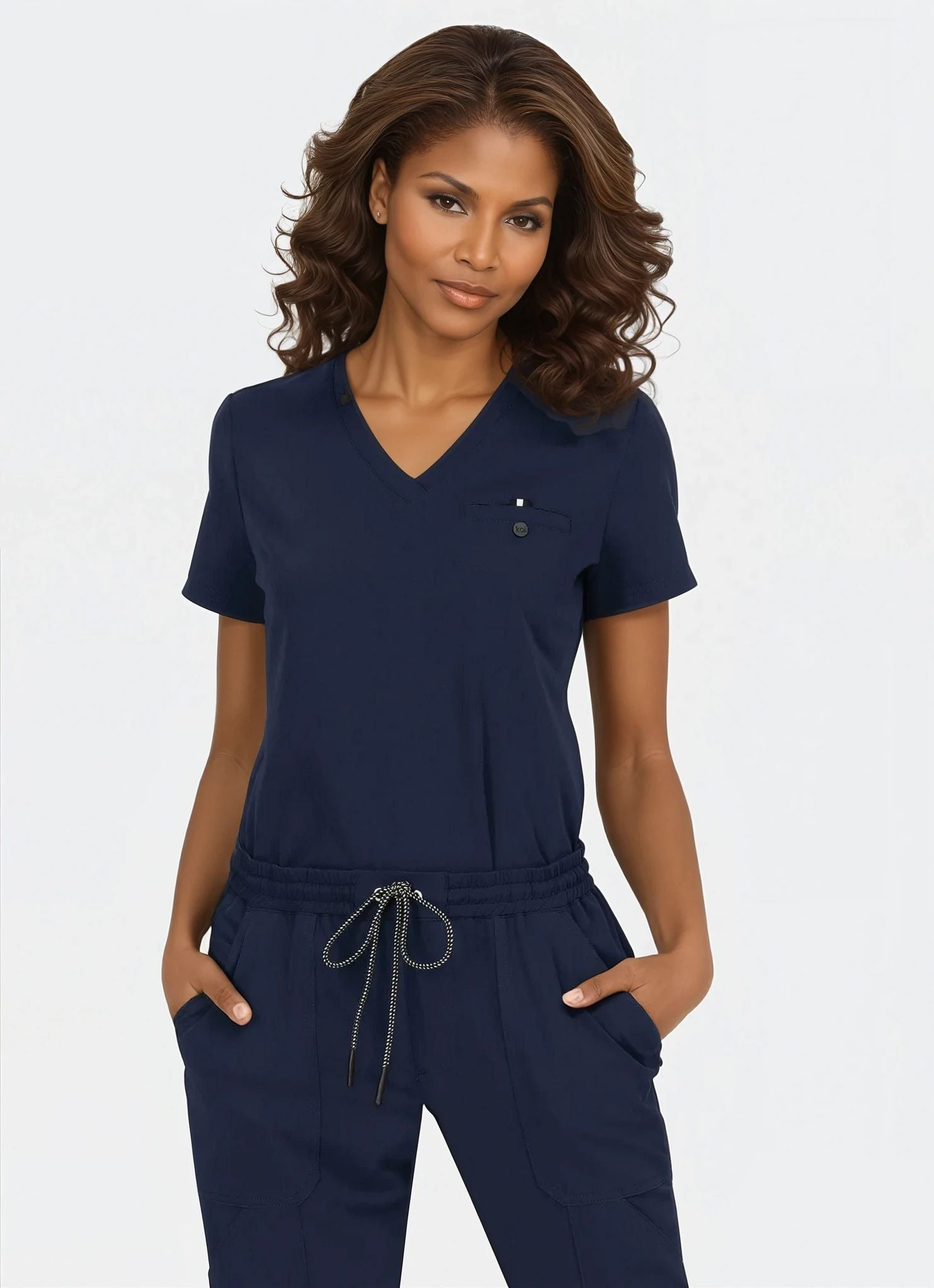 Koi Next Gen Ready To Work Scrub Top - Navy