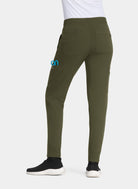 Koi Next Gen Smart Daily Scrub Joggers - Olive - back